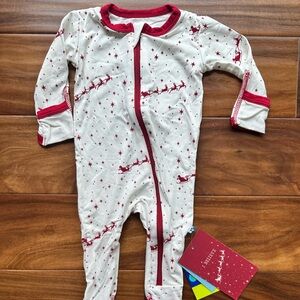 NWT Kickee Pants Christmas footed pajamas